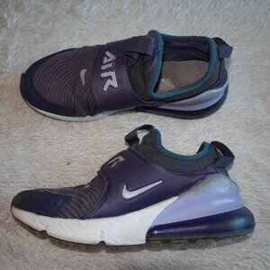 Girls Size 3.5 Nike Air Max 270 Extreme (Grade School) - Blue / Purple Shoes